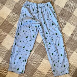 Pajama Pants Skiing Motif